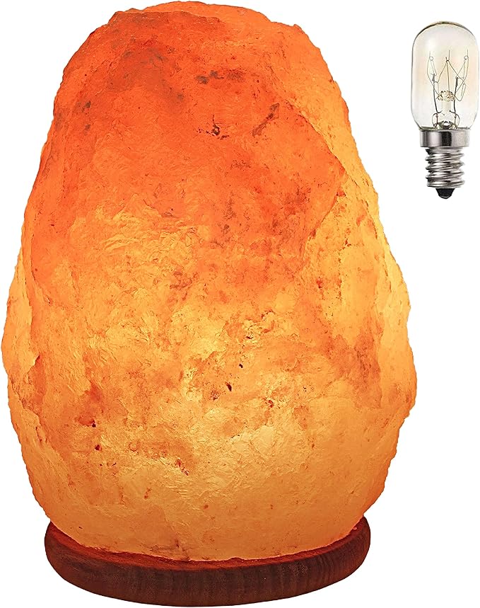 Lampara De Sal Del Himalaya Base De Madera, (2 a 4 KG)